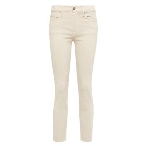 7 For All Mankind Mid Rise Skinny Jeans in White